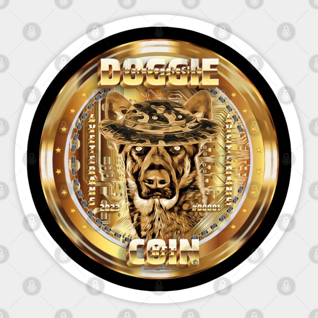 Darn Doggie Club Doggie Coin 4Veterans #1 Sticker by Darn Doggie Club by focusln